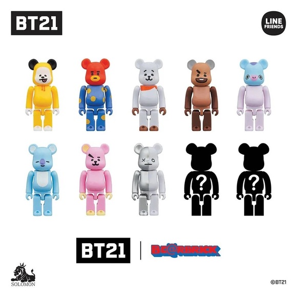 BT21 BE@RBRICK SERIES BY BTS X LINE FRIENDS X MEDICOM - PRE-OWNED - Picture 1 of 3
